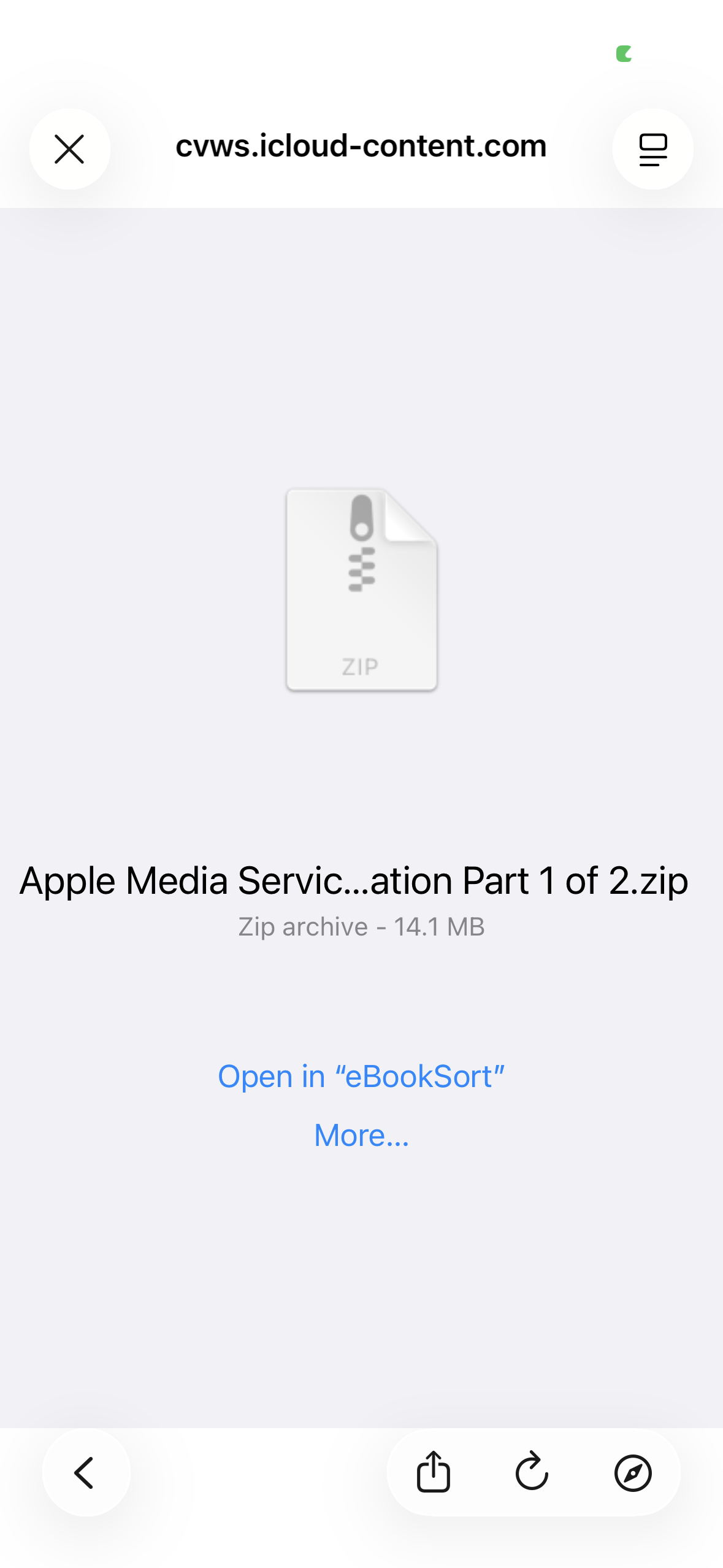 Open in eBookSort dialog