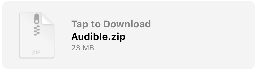 Audible.zip download bar