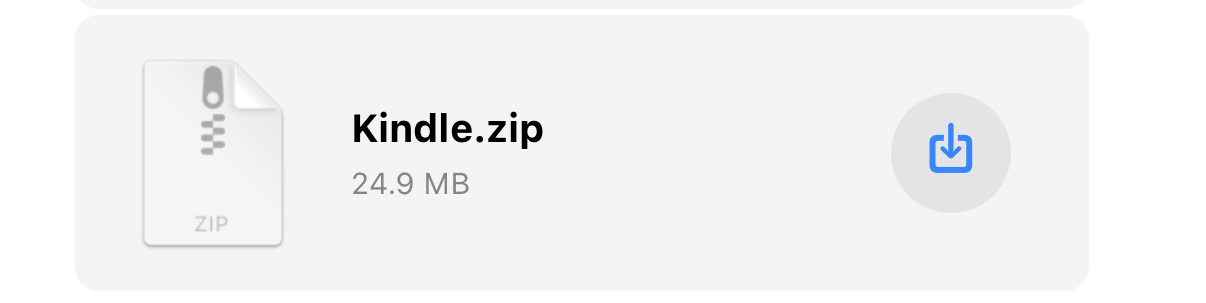 Kindle.zip download bar